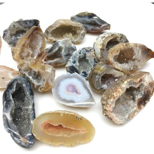 Natural color crystal cluster agate gemstone rough point healing home decor gift