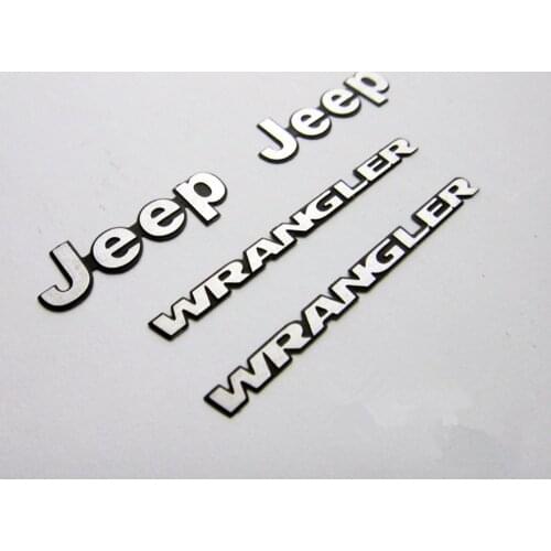 RC car metal logo stickers for 1:10 scale tamiya cc01 frame jeep wrangler remote control rock crawler toys car