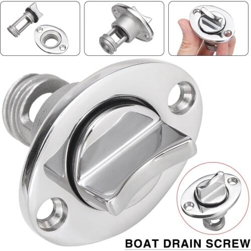 Stainless Steel Drain Plug Bilge Plug Boat Plug For Drainage Transom Hull Drain Valve Out Kayak Canoe Drain Plug Bung Hole Tool