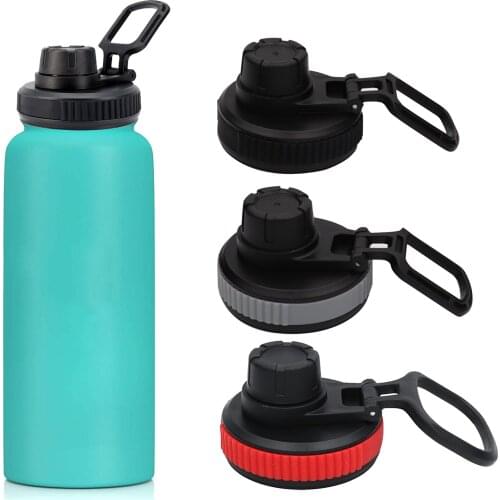 Straw Lids PP Plastic Sports Wide Mouth Nozzle Cap Vacuum Bottle Straw Cap Wide Mouth Lid Portable Replacement Lid