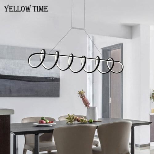 Modern LED Pendant Light For Living room Bedroom Kitchen Dining room Home Hanging Lamp Black&White Finished Pendant Lamp Fixture