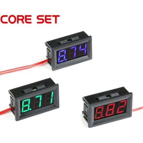 AC 30-500V 0.56" Inch LED Digital Voltmeter Voltage Meter Volt Instrument Tool 2 Wires Red Green Blue Display 110V 220V 380V DIY