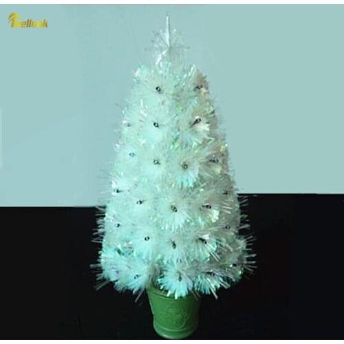 Teellook 60cm LED Fiber Tree Christmas Ornaments Simulation Glowing Christmas Tree