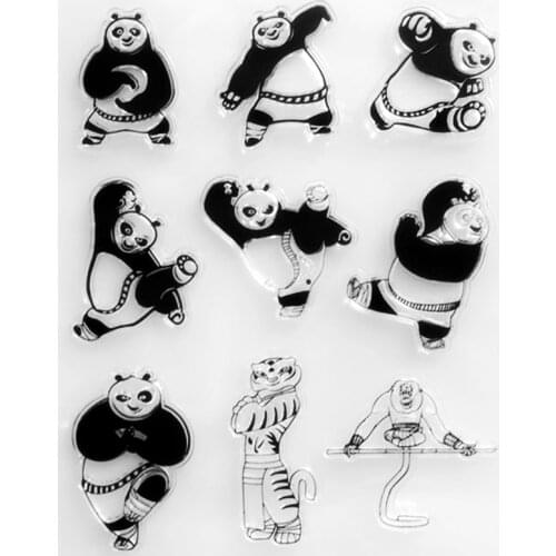 YLCS409 Panda Silicone Clear Stamps For Scrapbooking DIY Photo Album Cards Decoration Craft Transparent Stamp Clear Stamp New