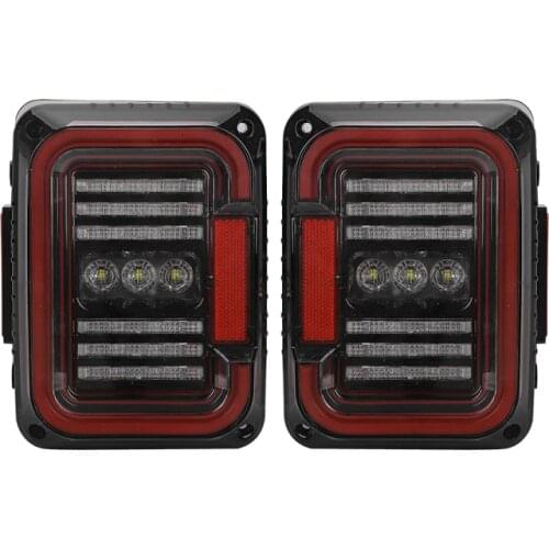 Clear Lens Taillights Assembly Tail Lights withTurn Signal & Back Up Rear TailLights for Jeep Wrangler JK JKU