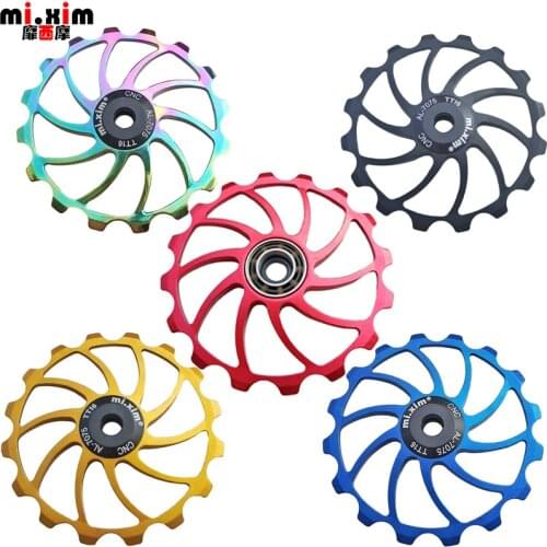Mi.Xim 16T MTB Bicycle Rear Derailleur Jockey Wheel Ceramic Bearing Pulley AL7075 CNC Bike Guide Roller 4/5/6mm for 7-12 speed