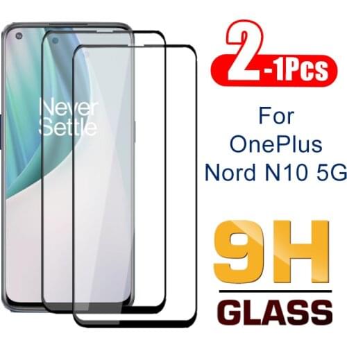2-1Pcs 9H Tempered Glass For OnePlus Nord N10 5G Screen Protector Safety Protective Front Film On One Plus N 10 5G Full Coverage