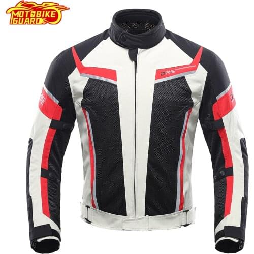 DUHAN Motorcycle Protection Reflective Jacket Pants Mens' Breathable Mesh Suits Moto Jacket Protective Gear Motorbike Clothing