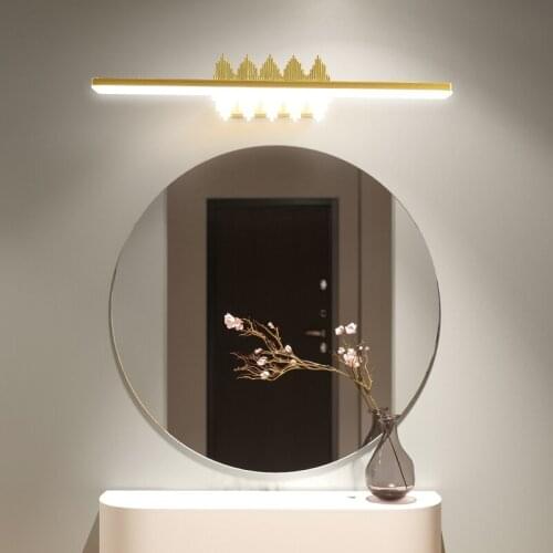 Bathroom mirror light girls makeup light mirror led vanity light modern gold home decoration luces tocador wall decor lightings
