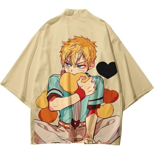 Yellow Green Plus Size 5XL 4XL Loose Japanese Anime Cartoons Cardigan Women Men Harajuku Kimono Cosplay Blouse Yukata Clothing