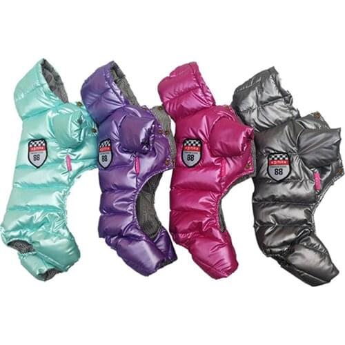 Winter Dog Clothes Waterproof Pet Jumpsuit Warm Dog Coat Puppy Jacket Chihuahua Hoodies Shih Tzu Poodle Outfit For Small Dogs