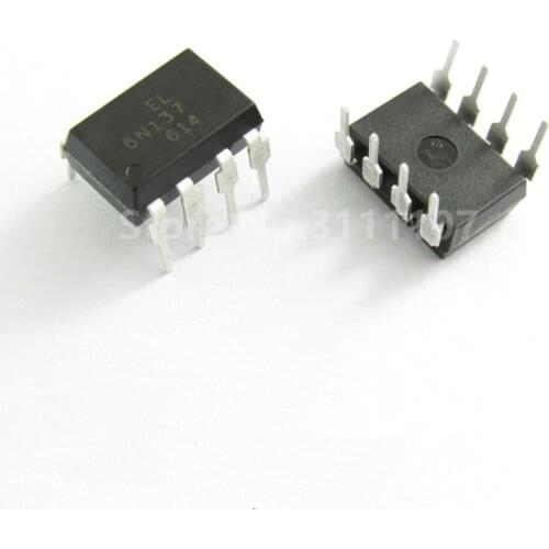 10PCS/LOT 6N137 DIP-8 EL6N137 6N137M DIP8 DIP Photoelectric Coupler Optocoupler