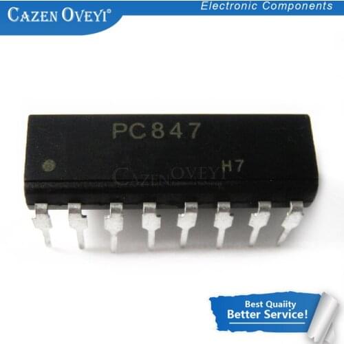 10pcs/lot PC847 DIP-16 PC817-4 DIP16 DIP In Stock