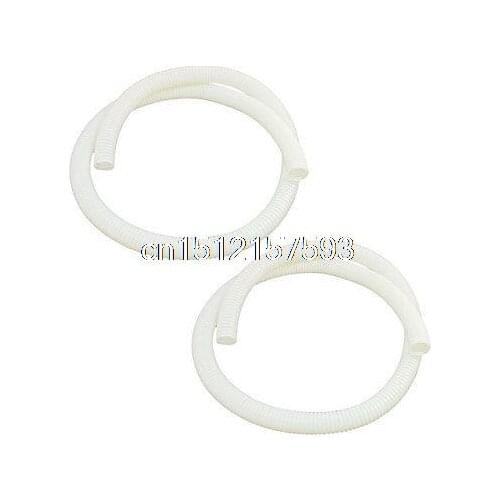 21mm x 25mm x 1.2m White Wave Type Flame Retardant Corrugated Hose Pipe 2pcs
