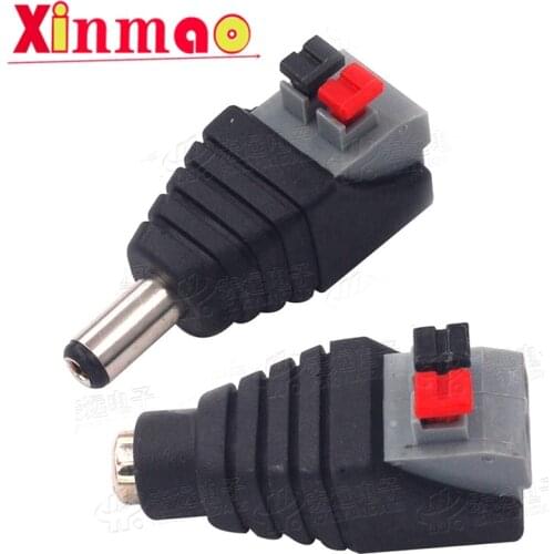 5PCS Push type DC power connector male / female push type adapter 5.5 * 2.1 DC plug