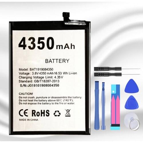 Mobile phone battery for DOOGEE N20 battery 4350mAh High capacity Long standby time for DOOGEE BAT1919084350 battery