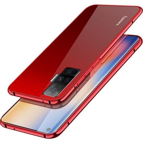 Aluminum Metal Bumper Phone Case for Vivo X60 Pro X60 Frame Slim Tempered Glass Cover for Vivo X60 X50 Pro Full Protectopn Coque
