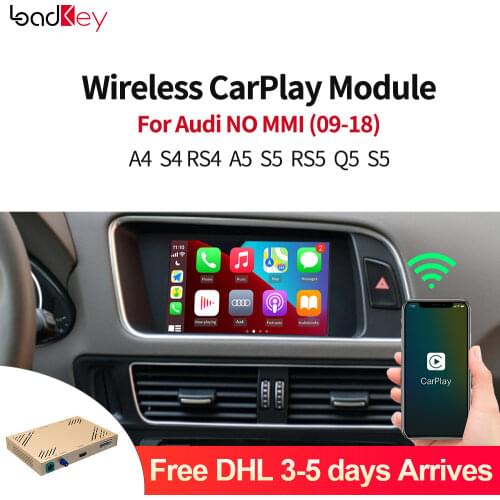 LoadKey Wireless Carplay Decoder For Audi A4 A5 S5 Q5 Non-MMI 09-18 Car Multimedia Car Play Apple Carplay/Android Auto Airplay