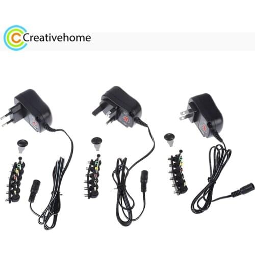 C5 3-12V 12W Adjustable Voltage Regulated Switch Power Supply Power Adapter Multifunction Charger With DC Tips