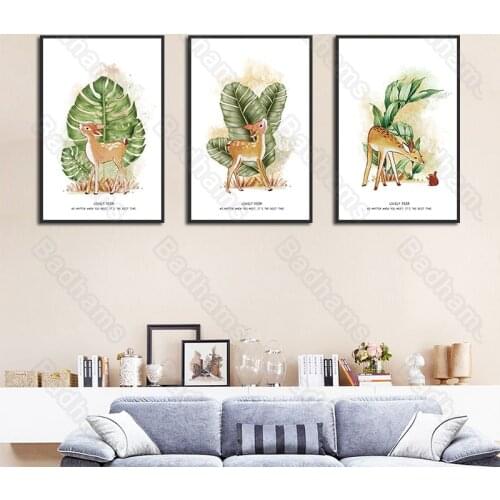 Living Room Decoration Frameless Painting European Style Sofa Background Wall Triple Combination Bedroom Bedside Simple Mural