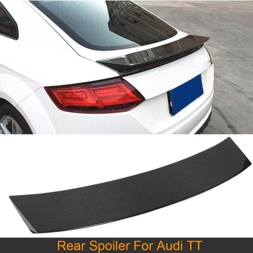 For TT Rear Trunk Wing Spoiler For Audi TT 2015 - 2019 Carbon Fiber Car Rear Trunk Window Boot Lip Wing Spoiler