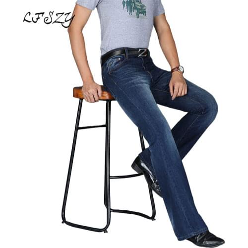 Jeans For Men Mens Modis Big Flared Jeans Boot Cut Leg Flared Loose Fit high Waist Male Designer Classic Denim Jeans Pants
