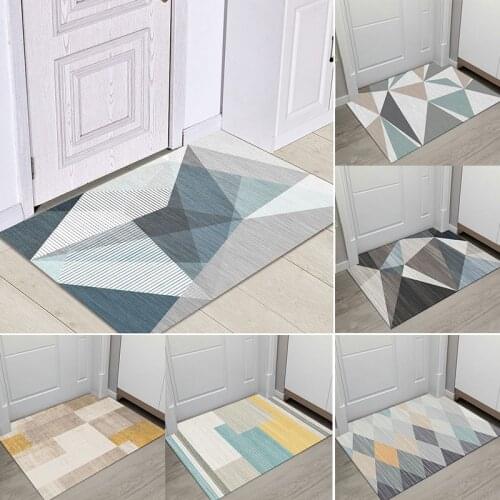 Modern Geometric Printed Entrance door mat Anti slip Home Deco Floor mat in the bathroom Living room rug Kitchen carpets Toilet