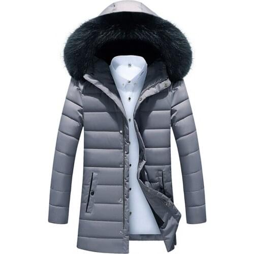 Mens Jacket Winter 2019 New Style Mid-length Cotton-padded Clothes Korean-style down Feather Cotton-padded Clothes Thick