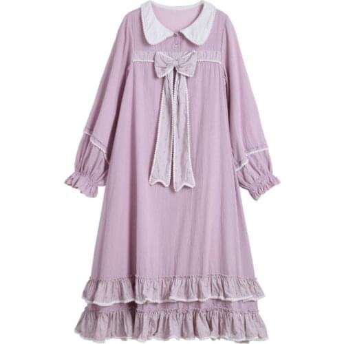 2020 New Lolita purple princess kawaii girl Dress gradient lolita bow lace Ruffle gothic vintage Sweet dress