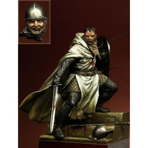 New Unassembled 1:18 90mm Templar Knight XII c. 90mm Resin Kit DIY Toys Unpainted kits