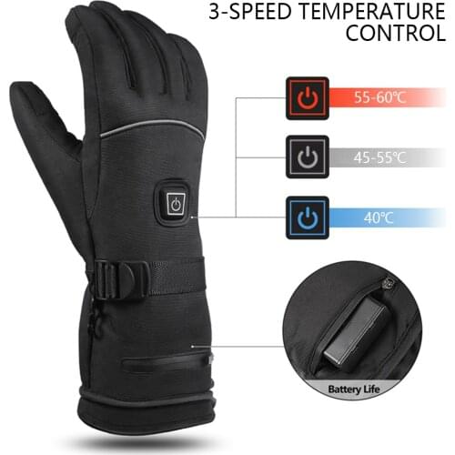 Electric Heated Gloves 4000MAhUSB Rechargeable Battery Electric Heated Hand Warmer for Hunting Fishing Skiing Motorcycle Cycling