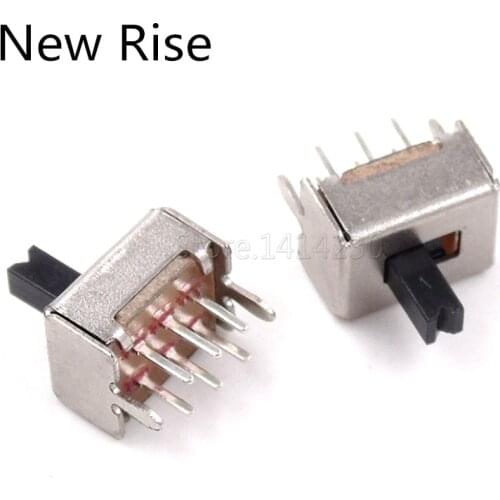 10PCS Toggle switch SS22D07 2P2T 6Pins DPDT Vertical Handle high 4mm SS22D07VG4