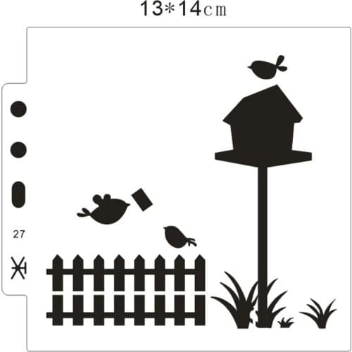 Mailbox suit shield DIY cake scrapbook stencils hollow Embellishments printing lace ruler Valentines Day