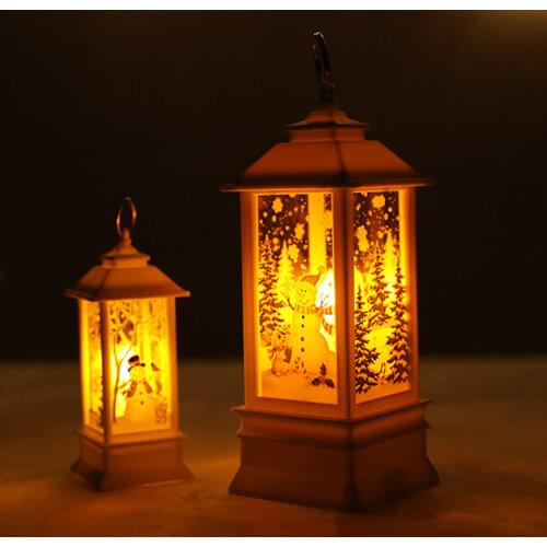 Santa Claus Snowman Lantern Candlestick Light Merry Christmas Decor For Home Christmas Tree Ornament Gifts Navidad 2021 New Year