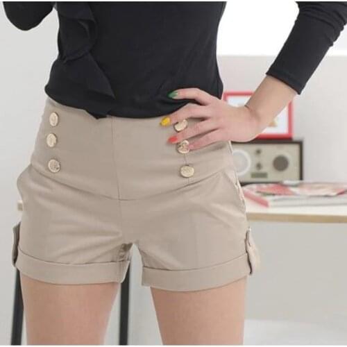 2020 Fashion Spring Summer Women Casual Shorts Pocket Design Plus Size Shorts High Waist Loose Fashionable Shorts Women