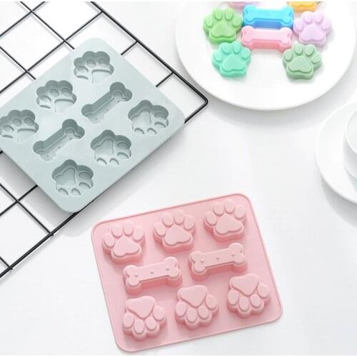 8 Cavity Cute Cat Claws Bones Silicone Mold Cake Baking Tools DIY Ice Tray Chocolate Mould Pastry Bread Cake Tools
