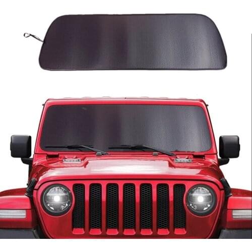 Windshield Sunshade Cover, for Jeep Wrangler JL JLU 2018 2019 Aluminum Foil Sun Visor Mat Anti UV Ray Heat Shield