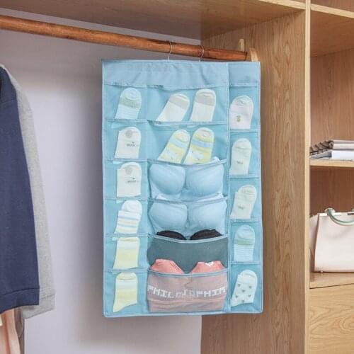 Oxford Storage Bag Double-sided 15/30 Pockets Bedroom Bathroom Hanging Makeup Bag Storage of Cosmetics Toiletries Clothes