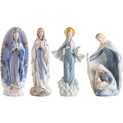 Ornaments Statues Sculptures Handmade Ceramics Bust Virgin Mary Sculpture