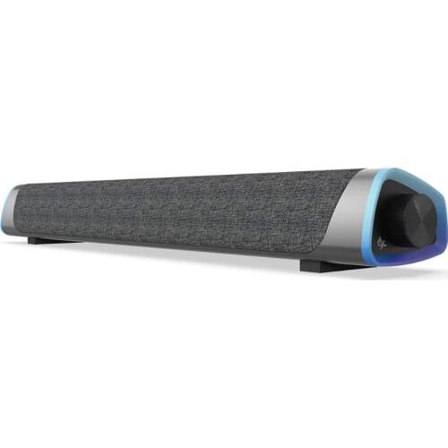 USB Powered Small PC Speakers,Colorful RGB Lights with Switch Button,Surround Sound Portable Computer Sound Bar for Desktop