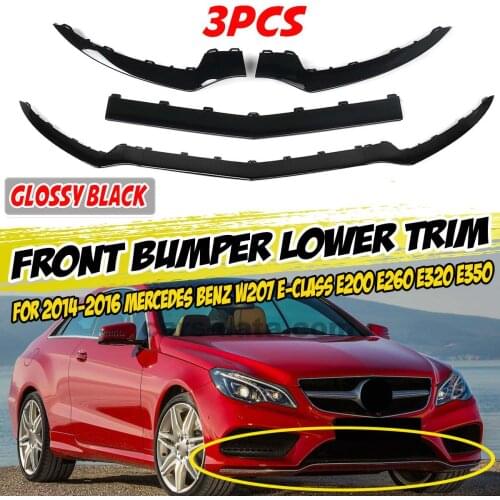 W207 Car Front Bumper Lip Body Kit Splitter Diffuser Spoiler Protector For Mercedes For Benz W207 E-Class E200 E350 2014-2016