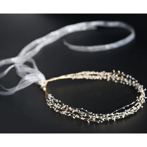 Gold Golden Hot Crystal Simulated Pearls Rhinestones Tiaras And Crown Headband Bride Bridesmaid Wedding Parties Dainty