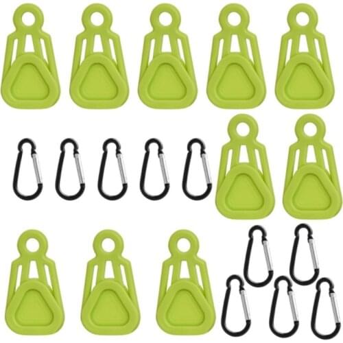 10pcs Awning Tent Canopy Tarp Clip Hooks Tarpaulin Windproof Rope Fixing Clamp Camping Tent Buckle Camping Tools Outdoor Hotsell