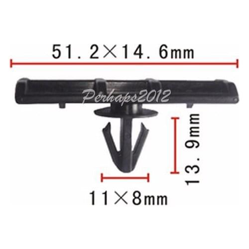 100 Pcs Black Nylon Case for Ford Rocker Panel Ground Effect Moulding Clip Retainer F1TZ-7810182-A, F1TZ7810182A