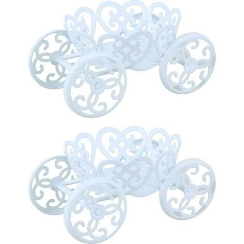 2-Pack Single Princess Carriage Cupcake Stand Holder Display-ABUX