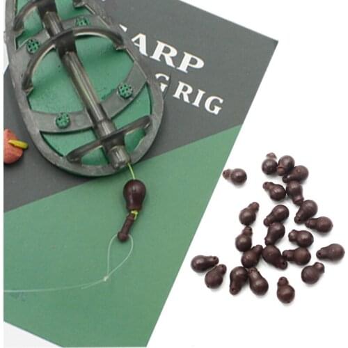 20PCS Carp Fishing Method Feeder Quick Change Beads Soft Super Small Helicopter Rubber Bead for Carp Chod Rig Tackle Accessories