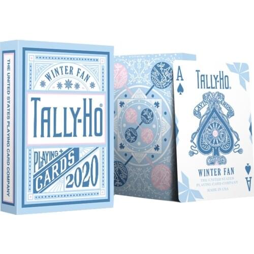 2020 Tally-Ho Winter Fan Back Playing Cards USPCC Bicycle Cardistry Deck Poker Size Card Games Magic Tricks Props