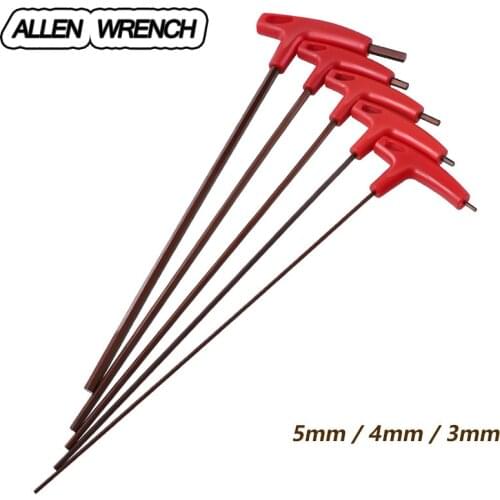 3/4/5/6/8mm Flat Head Hex Key Allen Wrench Hand Tool T-handle Hex Key Wrench Allen Hex Key Wrench Spanner Convenient For Daily