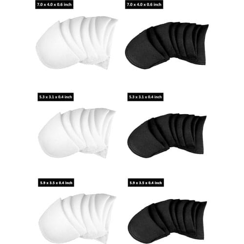 4 Pair Shoulder Cushions Covered Set-in Shoulder Pads Sewing Push Up Enhancing Foam Pads for Blazer T-Shirt Clothing Accessories