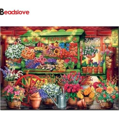 5D Square/Round Diamond Embroidery flowers shop Diamond Mosaic sale DIY Diamond Painting Cross Stitch Full Rhinestone